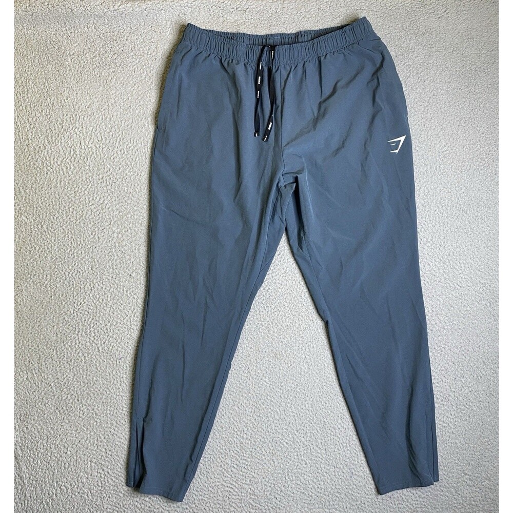 Gymshark Arrival Woven Pants Mens XL Blue Sweatpants Drawstring Gym Active